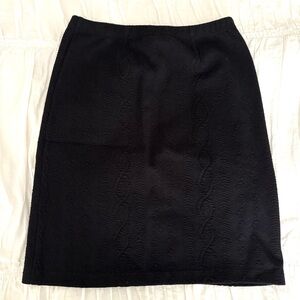 J. McLaughlin Black Textured Knit Pencil Skirt